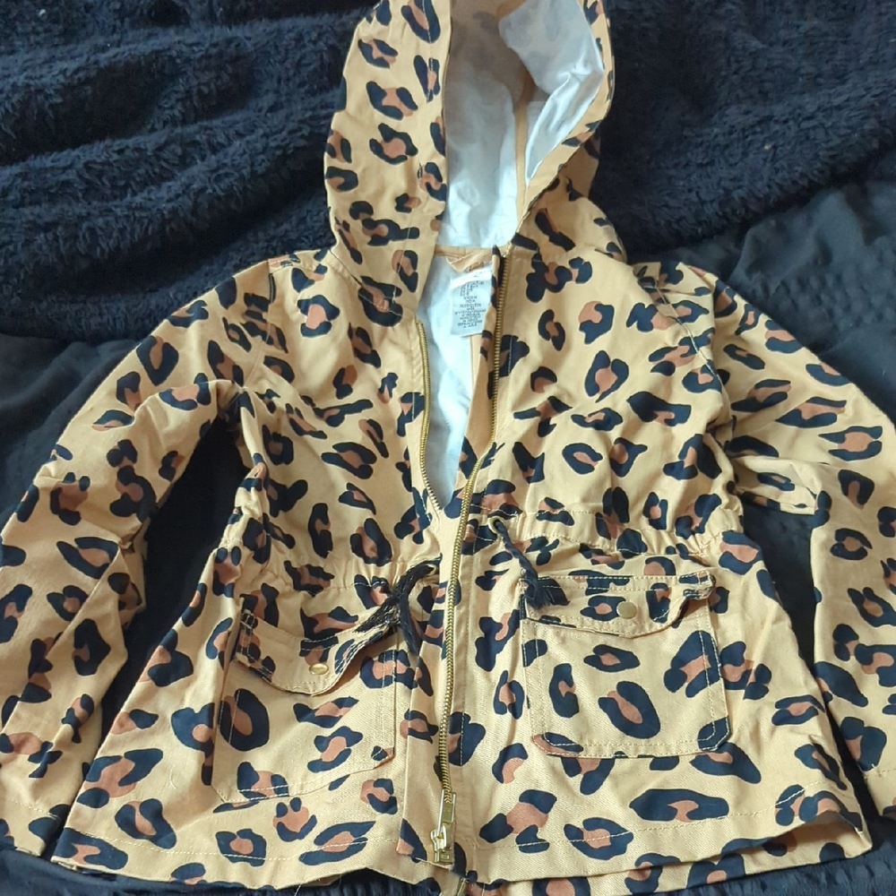 Max Studio Tan and Black Kids Raincoat